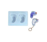 GIVBRO Silicone Resin Mould Feet Shaped Keychain Pendant Epoxy Resin Moulds Home Decor DIY Epoxy Decoration Crafts Casting Molds