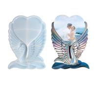 GIVBRO Silicone Resin Mould Swan Heart Shaped Photo Frame Epoxy Resin Moulds Home Decor for Making Resin Casting Crafts