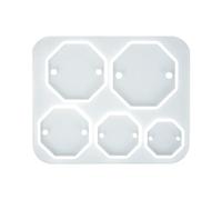 GIVBRO Silicone Resin Octagon Molds Wind Chime Pendant Epoxy Resin Moulds for Making Resin Casting Crafts