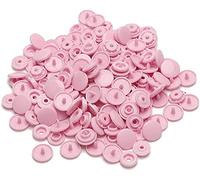 GIVBRO T5 Snap Buttons Plastic Snaps Fasteners Press Studs Poppers for Baby Clothes Diapers Bibs DIY Crafts Pink, 50 Pcs
