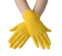GIVBRO Yellow Working Gloves Uniform Gloves Opera Fancy Dress Accessories for Daily Work Service Tuxedo Jewelry Inspection