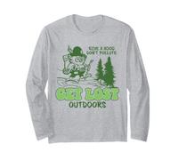 Give A Hoot Don't Pollute Get Lost Outdoors Forest Keeper Long Sleeve T-Shirt