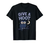 Give a Hoot Owl Moonlight Apparel Design T-Shirt