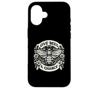 Give Bees A Chance Bee Conservation Environmental Awareness Case for iPhone 16