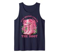 Give Breast Cancer The Boot Cowgirl Cancer Awareness Ribbon Tank Top