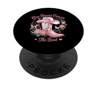 Give Breast Cancer the Boot Western Pink Ribbon Awareness PopSockets Adhesive PopGrip