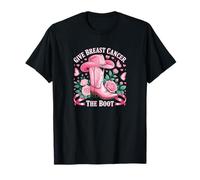 Give Breast Cancer The Boot Western Pink Ribbon Awareness T-Shirt