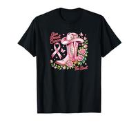 Give Breast Cancer The Boot Western Pink Ribbon Awareness T-Shirt
