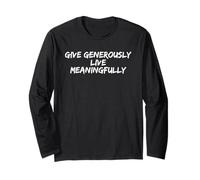 Give Generously International Day of Charity Giving Back Long Sleeve T-Shirt