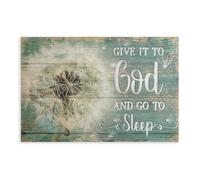 Give It To God And Go To Sleep Art Print Canvas Poster Bible Verse Dandelion Christianity Wall Art Decor For Home Office (2)