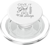 Give It To God And Go To Sleep Christian Quote Bible Verse PopSockets PopGrip for MagSafe