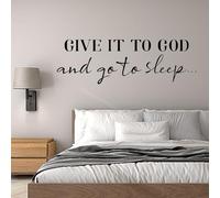 Give It to God Wall Decal, Removable Inspirational Quote Art for Home Decor, Living Room Bedroom Kitchen