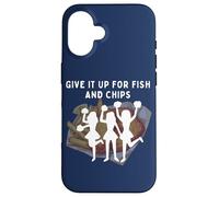 Give It Up for Fish And Chips Funny British Food Cheerleader Case for iPhone 16