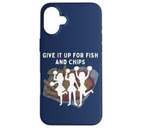 Give It Up for Fish And Chips Funny British Food Cheerleader Case for iPhone 16 Plus