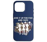 Give It Up for Fish And Chips Funny British Food Cheerleader Case for iPhone 16 Pro
