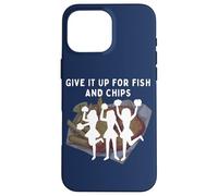 Give It Up for Fish And Chips Funny British Food Cheerleader Case for iPhone 16 Pro Max