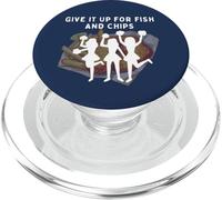 Give It Up for Fish And Chips Funny British Food Cheerleader PopSockets PopGrip for MagSafe
