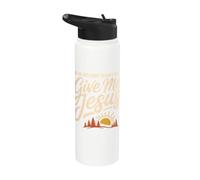 Give Jesus in The Morning Christian Faith Stainless Steel Insulated Water Bottle