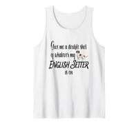 Give Me a Double Shot English Setter Dog Energy Humor Fun Tank Top