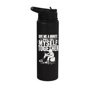 Give Me A Minute While I Pull Myself Together Amputee Funny Stainless Steel Insulated Water Bottle
