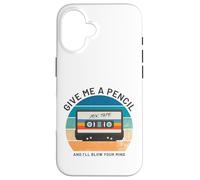 Give Me A Pencil Funny Gen X Cassette Mixtape Tape Gift Case for iPhone 16