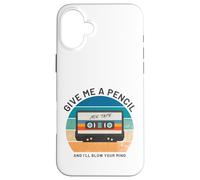 Give Me A Pencil Funny Gen X Cassette Mixtape Tape Gift Case for iPhone 16 Plus