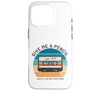 Give Me A Pencil Funny Gen X Cassette Mixtape Tape Gift Case for iPhone 16 Pro