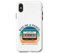 Give Me A Pencil Funny Gen X Cassette Mixtape Tape Gift Case for iPhone X/XS
