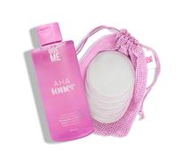 Give Me AHA Glycolic Skin Toner & Bamboo Pads Bundle in Pink | Size: 200ml