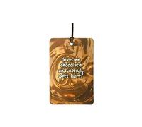 Give Me Chocolate And Nobody Gets Hurt Car Air Freshener (Funny/Fun Xmas Christmas Stocking Filler/Secret Santa/Novelty Scented Gift)