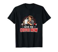 Give Me Coffee Now Teacher Caffeine Graphic T-Shirt