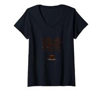Give Me Coffee or Give Me Death Funny Caffeine Addict V-Neck T-Shirt, Women, Black, XXL