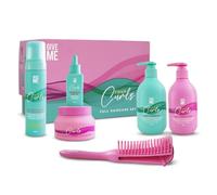 Give Me Cosmetics Four Curls Full Haircare Set, 6 Items, Shampoo and Conditioner Set with Hair Oil, Defining Mousse, Hair Butter & Detangle Brush, Sulphate & Silicone Free