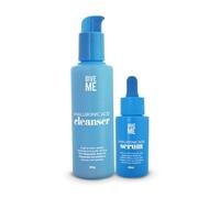 Give Me Cosmetics Hyaluronic Acid Cleanser & Serum, Deep Hydration Skin Duo, with Hyaluronic Acid, Vitamin E & Tripeptides, Reduces Fine Lines and Wrinkles