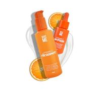 Give Me Cosmetics Vitamin C Cleanser and Serum Illuminating Skin Duo, Targets Wrinkles and Fine Lines, Helps to Reduce Blemishes for Even Skin Tone