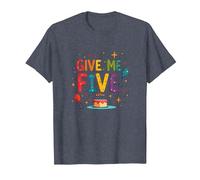 Give Me Five Birthday Celebration Festive Fun T-Shirt, Men, Heather Blue, 3XL
