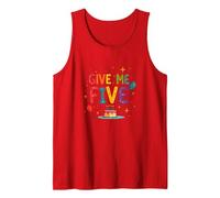 Give Me Five Birthday Celebration Festive Fun Tank Top, Men, Red, XL
