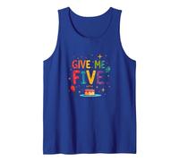 Give Me Five Birthday Celebration Festive Fun Tank Top, Men, Royal Blue, XL
