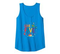 Give Me Five Birthday Celebration Festive Fun Tank Top, Women, Sapphire, XL