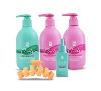 Give Me Four Curls Hydrating Essentials Bundle - Shampoo & Conditioner Hair Oil Gift Set In Blue Blue One Size