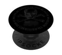 Give Me Liberty Or Give Me Death Skull Jolly Roger Patriotic PopSockets Adhesive PopGrip