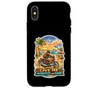 Give Me Motorcycles and Sand Biker Beach Motorcycle Rider Case for iPhone X/XS