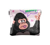 Give Me My Money Gorilla Fashion Women's Small Leather Coin Purse Wallet Convenient Coin Holder for Men Women Travel monedas para carro