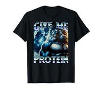 Give Me Protein I Love Protein I Lift Heavy Funny Workout T-Shirt