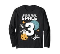 Give Me Some Space 3rd Birthday for Kids Outer Space Fun Long Sleeve T-Shirt