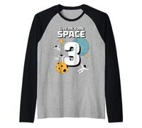Give Me Some Space 3rd Birthday for Kids Outer Space Fun Raglan Baseball Tee