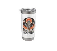 Give Me Some Space Astronaut UFO Retro Sci-Fi Stainless Steel Insulated Tumbler