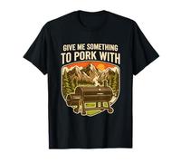 Give Me Something to Pork with Funny BBQ Smoker Pig T-Shirt