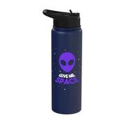 Give Me Space Alien Starry Background Stainless Steel Insulated Water Bottle
