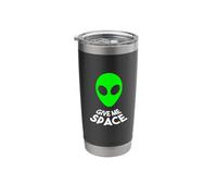 Give Me Space Green Alien Stainless Steel Insulated Tumbler